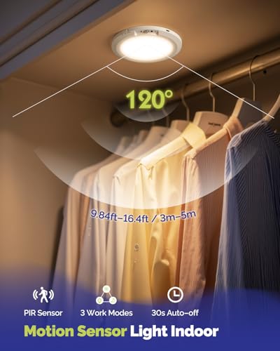 10000mAh Rechargeable Ceiling Light Waterproof Shower Light 4 Pack (4 Count)