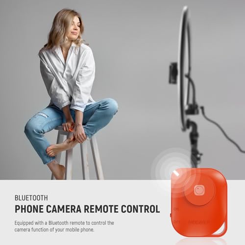 Professional 18 Inch Ring Light with Tripod Stand Phone Holder Compatible with iPhone