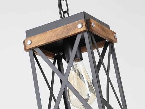 Rustic Farmhouse Wood Pendant Light Fixture One