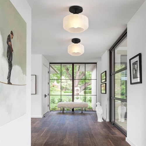 Industrial Black Matte Light Fixtures Ceiling Mount