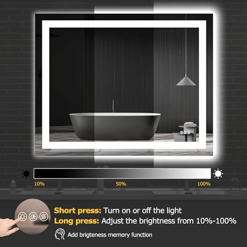 40"X32" LED Bathroom Mirror with Lights