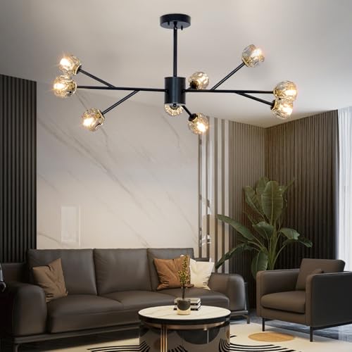 Modern Black Sputnik Chandelier