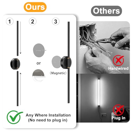 Battery Operated Wall Sconces Set of 2