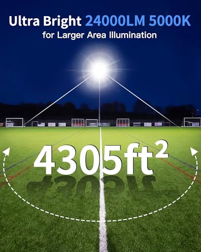 24000LM 200W LED Flood Light Outdoor Plug in (2 Count)