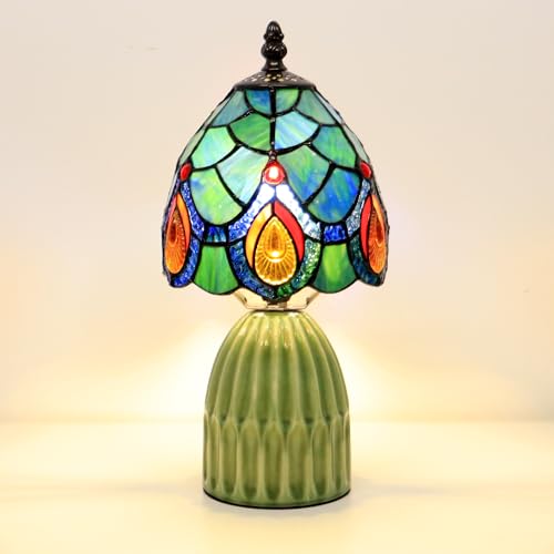Tiffany Stained Glass Mushroom Table Lamp 12.5 Inch