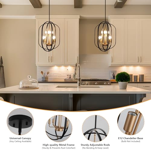 Black and Gold Chandelier for Dining Room