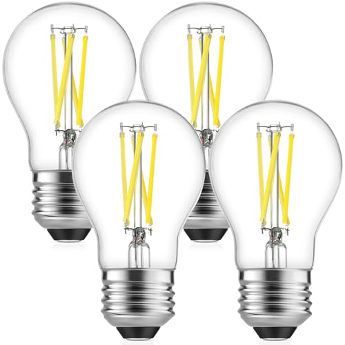 LED Refrigerator Light Bulb 60W Equivalent 120V A15 Fridge Waterproof Bulbs 6W LED Daylight White 5000K E26 Medium Base Freezer Home Lighting Lamp Dimmable (4 Count)