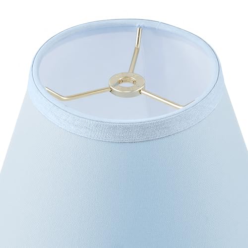 32040A Transitional Hardback Empire Shape Spider Construction Lamp Shade in Light Blue
