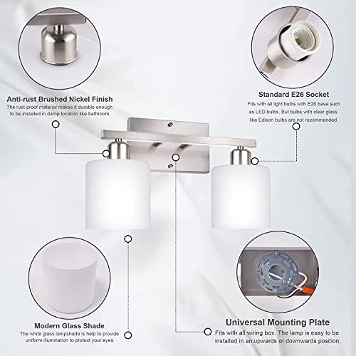 Bathroom Vanity Light Fixture Brushed Nickel