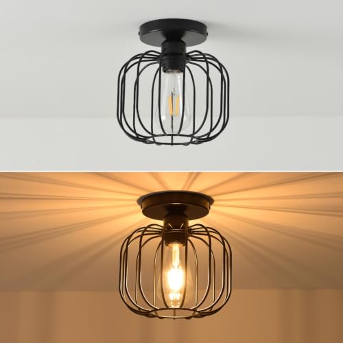 Industrial Flush Mount Ceiling Light