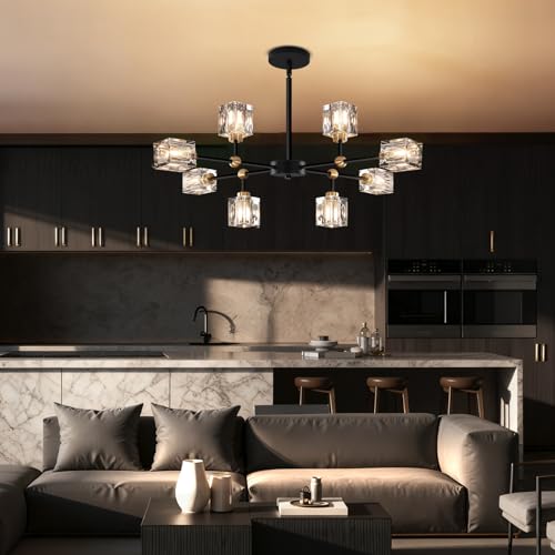 Sputnik Crystal Chandelier with 8