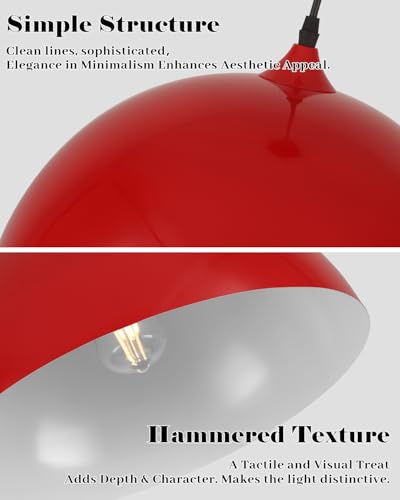 Red Pendant Lights Kitchen Island (2 Count)