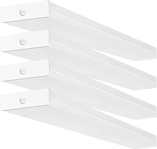 4 Pack 4FT LED Wraparound Light 40W 4 Foot LED Shop Lights for Garage (4 Count)