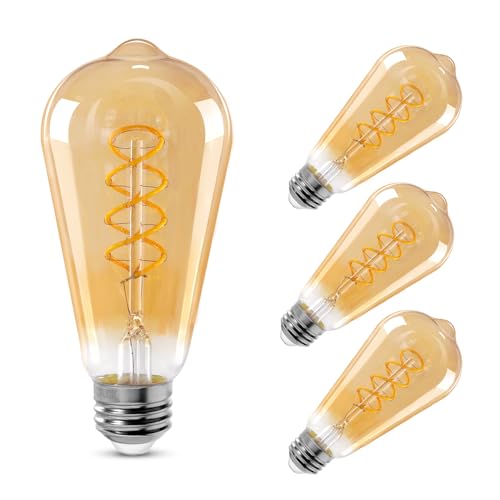 ST64 LED E26 Vintage Edison Light Bulbs (4 Count)