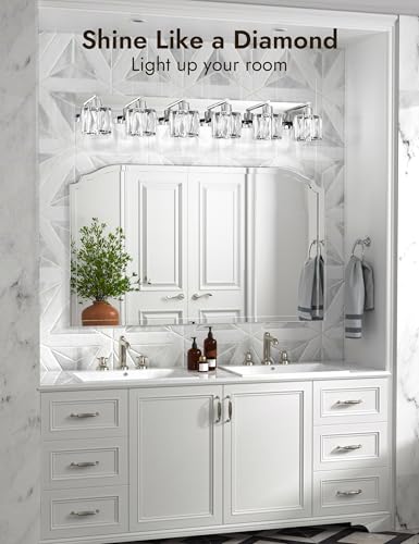 Crystal Vanity Lights for Bathroom (6 Count)