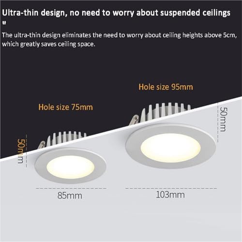 3Pcs Recessed Ceiling Light