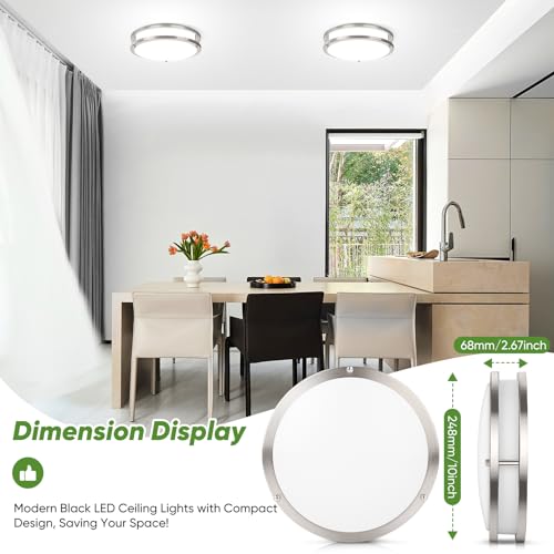 2 Pack 10inch Bathroom Light Fixtures Ceiling Mount (2 Count)