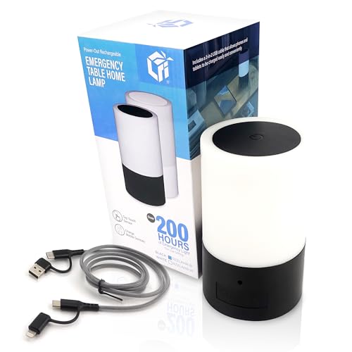 LFI Lights Emergency Table Lamp for Power Outages