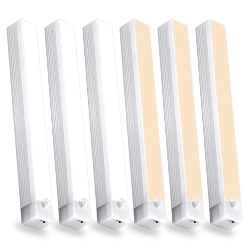 6 Pack Motion Sensor Under Cabinet Light 8 Inch Magnetic LED Closet Lights (6 Count)