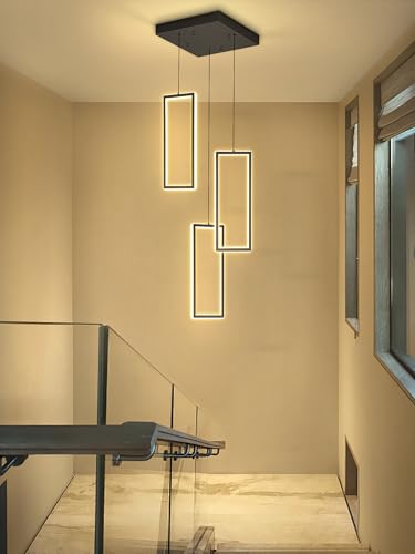 Modern LED Chandelier Adjustable Hanging Black Pendant Light Fixture 3