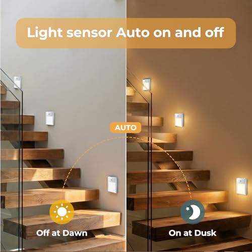 3 Pack Rechargeable Stair Lights Motion Sensor 1800mAh Battery Powered (3 Count)