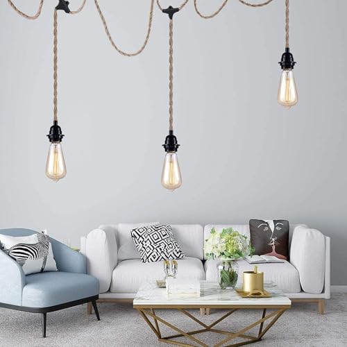 3 Light Hanging Light with Plug in Cord