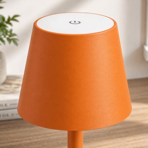 Orange Cordless Table Lamp Set of 2 (2 Count)
