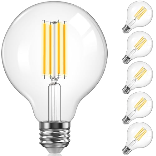 G25 LED Globe Light Bulbs for Vanity (6 Count)