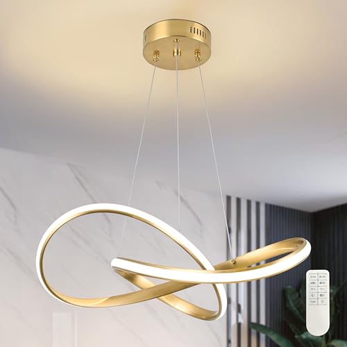 20" Gold Modern led Chandelier for Living Room