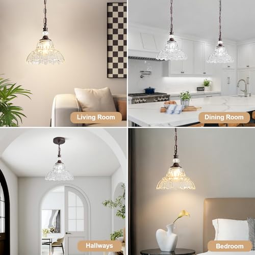 1 Piece Vintage Chandelier in Oil Rubbed Bronze Finish with Flower (1-Light / Oil Rubbed Bronze and Chain Style)