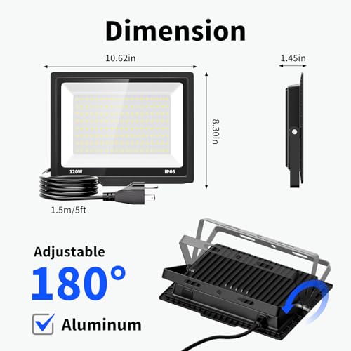 120W Flood Lights Outdoor (2 Count)