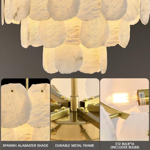 32″ Alabaster Chandelier