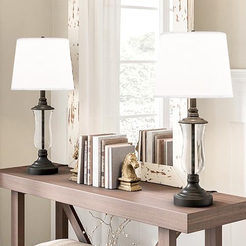 White Texture Lamp Shades for Table Lamp Set of 2 (2 Count)