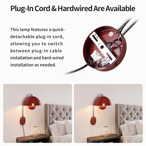 Mid Century Modern Bud Plug in Wall Sconces