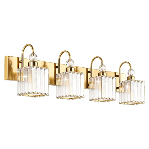 Crystal Gold Bathroom Vanity Lights 4