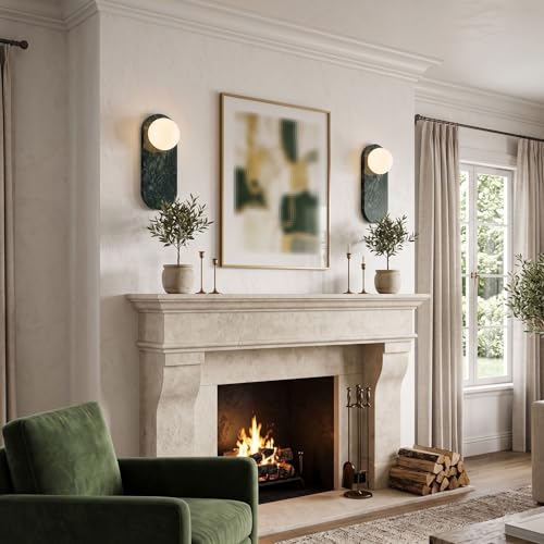 Modern Green Marble Wall Sconce