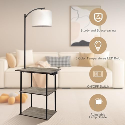 Floor Lamp with Table