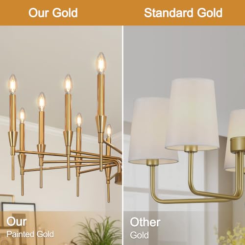 Dining Room Chandelier Light Fixture 14 Lights Gold Modern Chandeliers