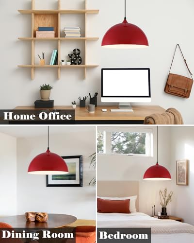 Red Pendant Lights Kitchen Island 2 Pack