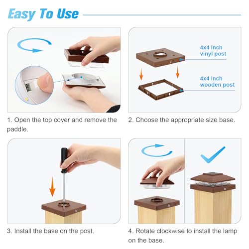 4x4 Solar Post Cap Lights (6 Count)