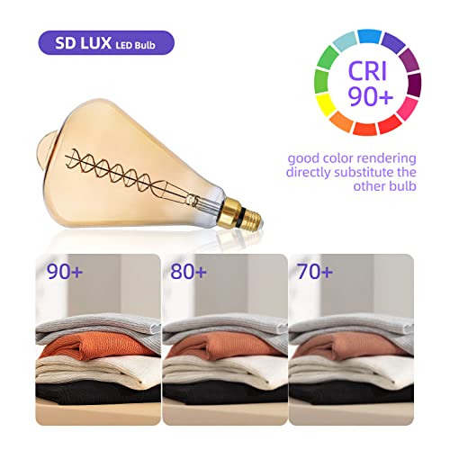 ST164 Large LED Edison Light Bulbs Dimmable 8W 450lm E26 2200K 1PC