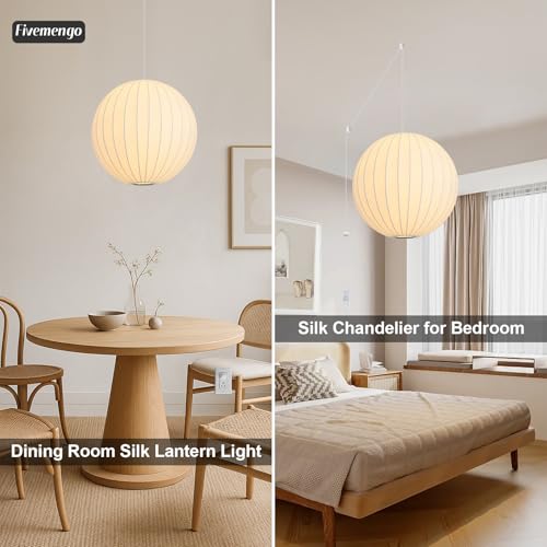 15.7in Plug in Hanging Lamp Large Lantern (Plug in White Round / 15.7in)