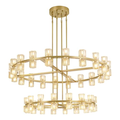2 Tier Gold Wagon Wheel Chandelier