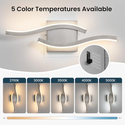 Nickel LED Bathroom Vanity Lights