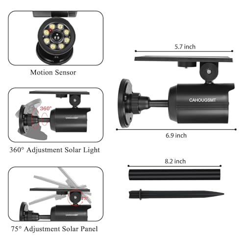 Solar Lights Outdoor Motion Sensor Flood Lights 2000LM IP67 Waterproof Security Spot Lights for Yard Garden Patio 4 Pack (4 Count)