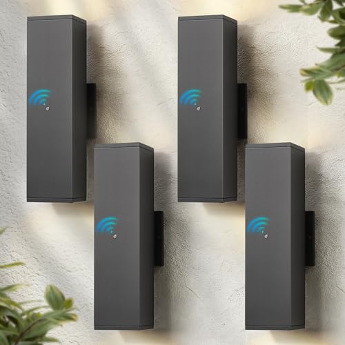 14 in Dusk to Dawn Outdoor Wall Lights Exterior Wall Sconce (4 Count)