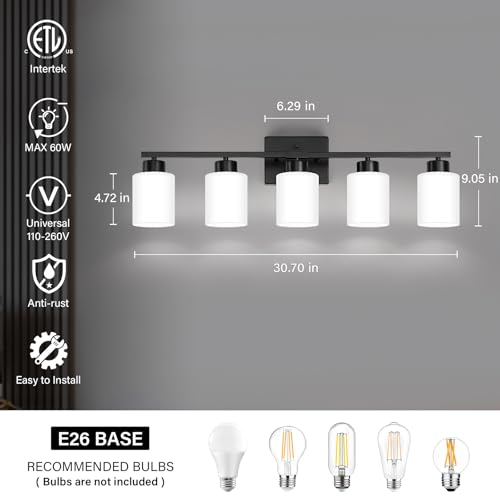 Black Bathroom Light Fixtures Vanity Lights Over Mirror