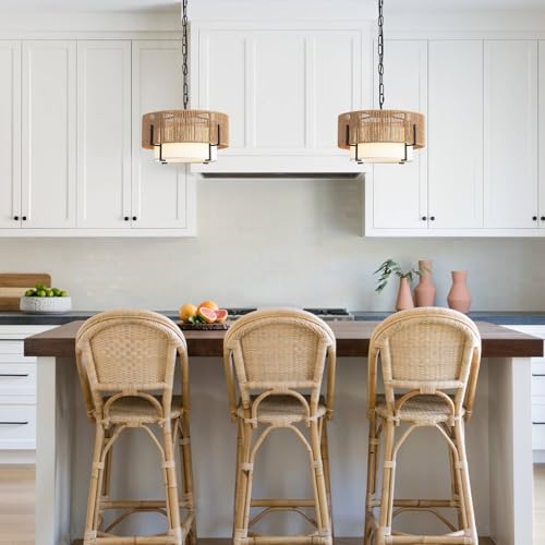 12.6" Rattan Pendant Light