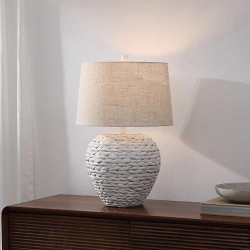 Alaro Table Lamp Woven Water Hyacinth Basket 24.5"