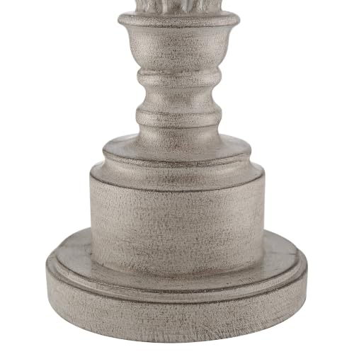 Bertie 28" Tall Buffet Table Lamps Set of 2 Wood Finish Country Cottage (2 Count)